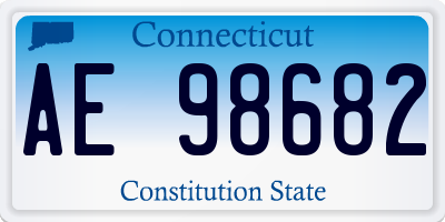 CT license plate AE98682