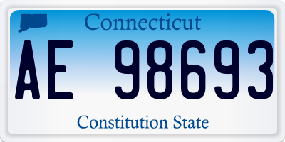 CT license plate AE98693