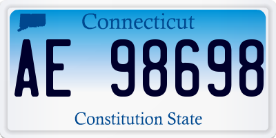 CT license plate AE98698