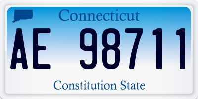 CT license plate AE98711
