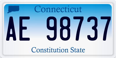 CT license plate AE98737