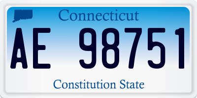 CT license plate AE98751