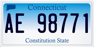 CT license plate AE98771