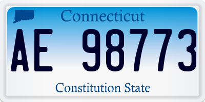 CT license plate AE98773