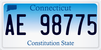 CT license plate AE98775