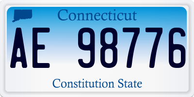 CT license plate AE98776