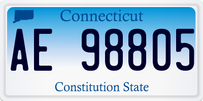 CT license plate AE98805