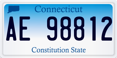 CT license plate AE98812