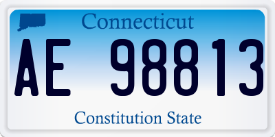 CT license plate AE98813