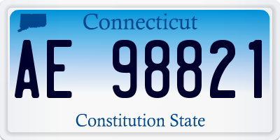 CT license plate AE98821