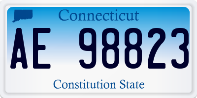 CT license plate AE98823