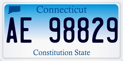 CT license plate AE98829