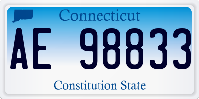 CT license plate AE98833