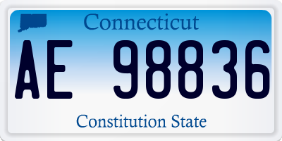 CT license plate AE98836