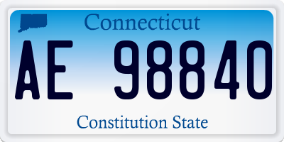 CT license plate AE98840