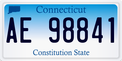 CT license plate AE98841