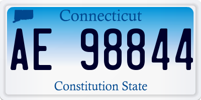 CT license plate AE98844