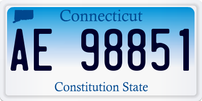 CT license plate AE98851