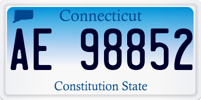 CT license plate AE98852