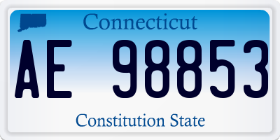 CT license plate AE98853