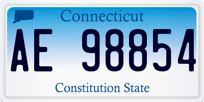 CT license plate AE98854