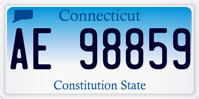 CT license plate AE98859