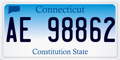 CT license plate AE98862