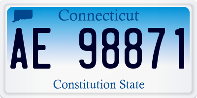 CT license plate AE98871