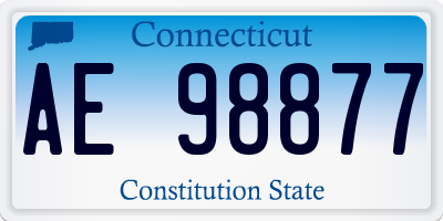 CT license plate AE98877