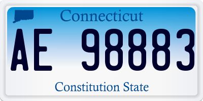CT license plate AE98883