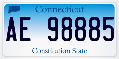 CT license plate AE98885