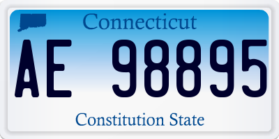CT license plate AE98895