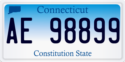 CT license plate AE98899