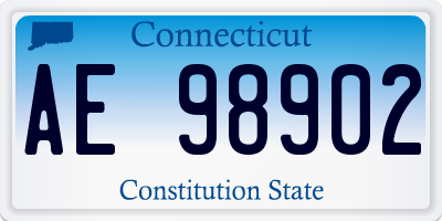 CT license plate AE98902