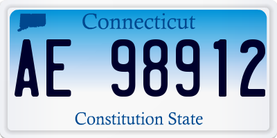 CT license plate AE98912