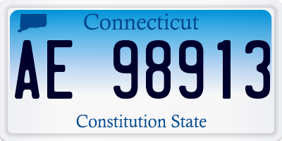 CT license plate AE98913