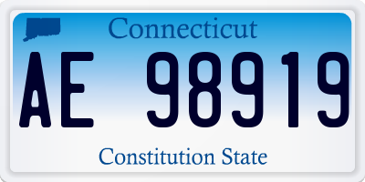 CT license plate AE98919