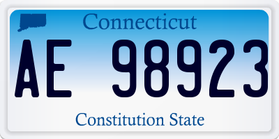 CT license plate AE98923