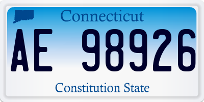 CT license plate AE98926