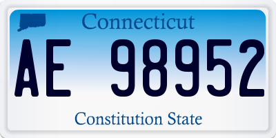 CT license plate AE98952