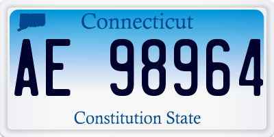 CT license plate AE98964