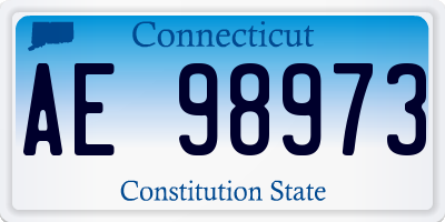 CT license plate AE98973