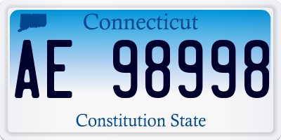 CT license plate AE98998