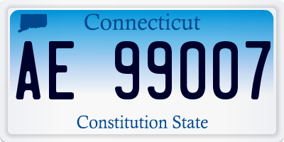 CT license plate AE99007