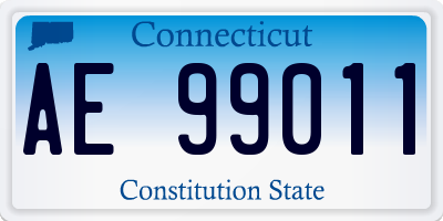 CT license plate AE99011