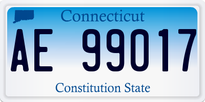 CT license plate AE99017