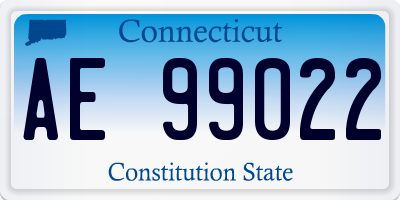 CT license plate AE99022
