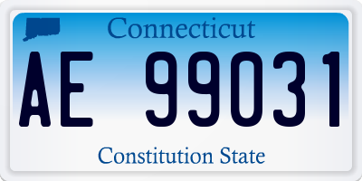 CT license plate AE99031