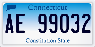 CT license plate AE99032
