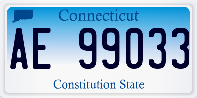 CT license plate AE99033
